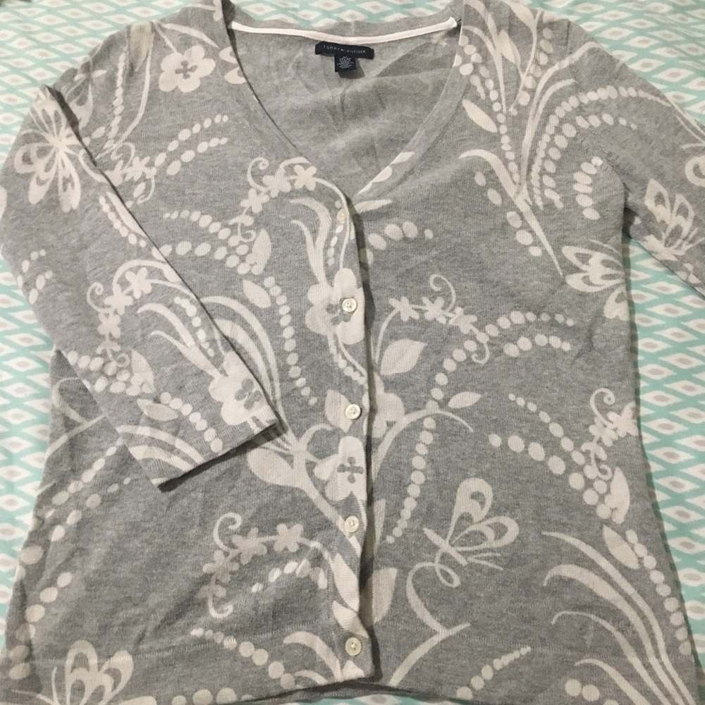 Tommy Hilfiger Floral Buttoned Sweater